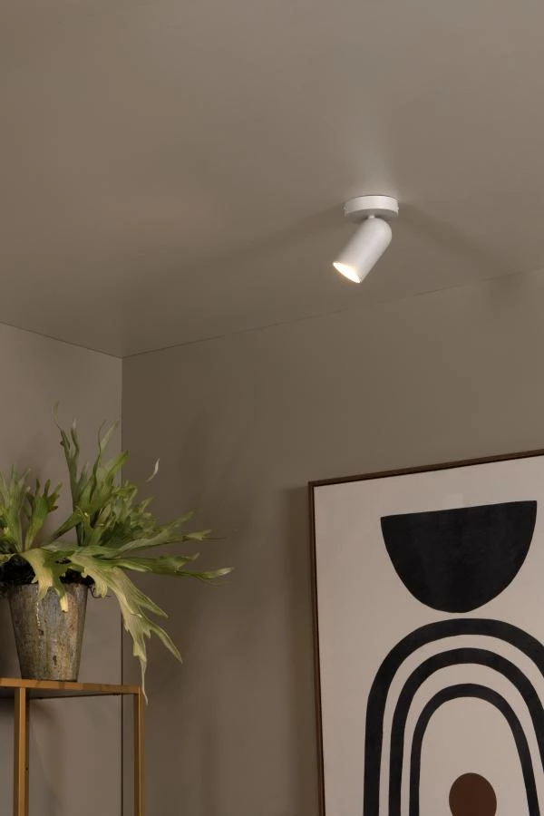 Lucide PUNCH - Ceiling spotlight - 1xGU10 - White - ambiance 1